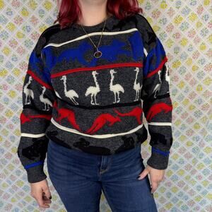 VINTAGE 80S HYSPORT AUSTRALIAN WOOL SWEATER SIZE XL